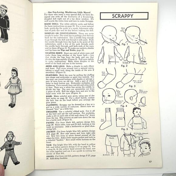 Vintage 1967 "How To Make Sock Toys" Booklet Over 50 Toys To Make 48 Pages - Picture 7 of 8